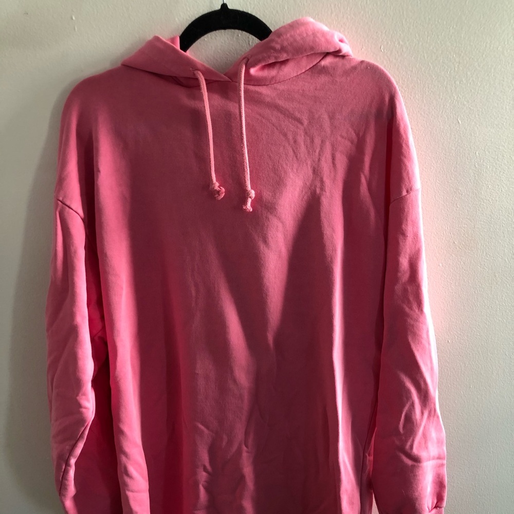Top Shop bubblegum pink hoodie dress